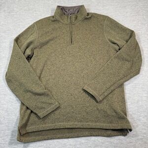 Wrangler Pullover Men's L Green Fleece 1/4 Zip Long Sleeve Warm Outdoor Shirt‎